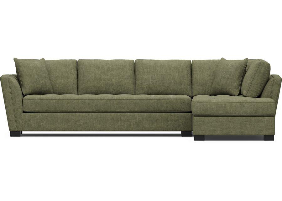 Calvin Heights Avocado Chenille 2 Pc XL Sectional