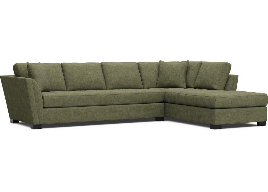 Calvin Heights Avocado Chenille 2 Pc XL Sectional