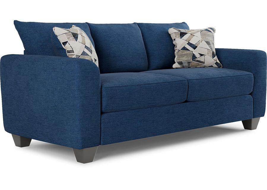 Sandia Heights Blue 8 Pc Living Room with Gel Foam Sleeper Sofa