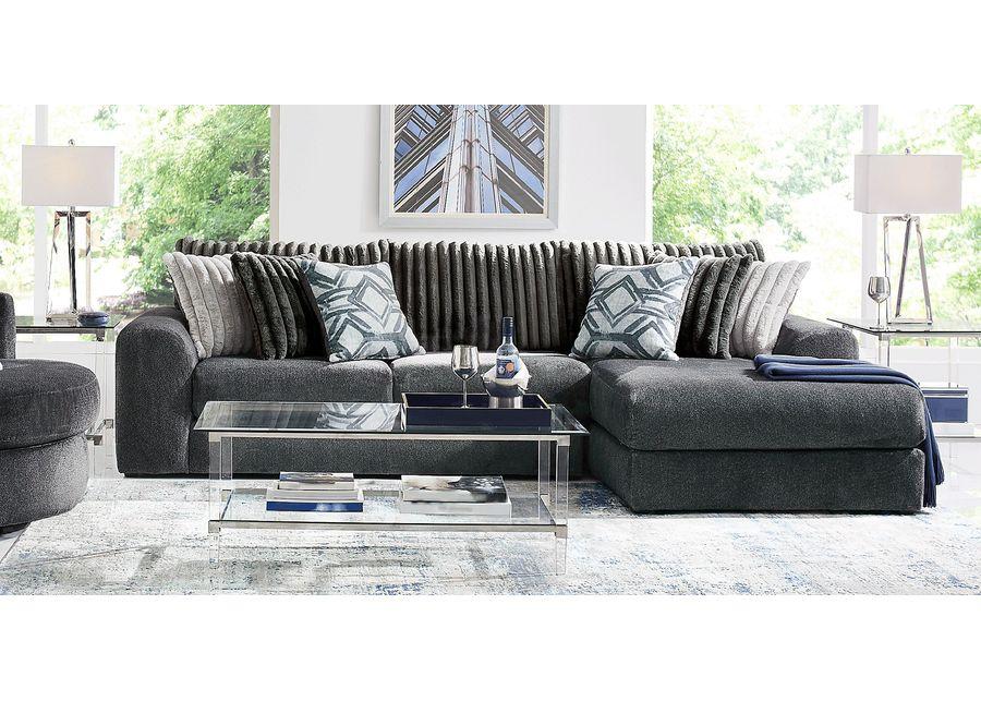 Moreau Street Black 5 Pc Sectional Living Room