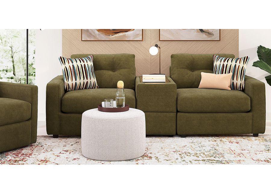 ModularOne Moss 3 Pc Sectional with Media Console