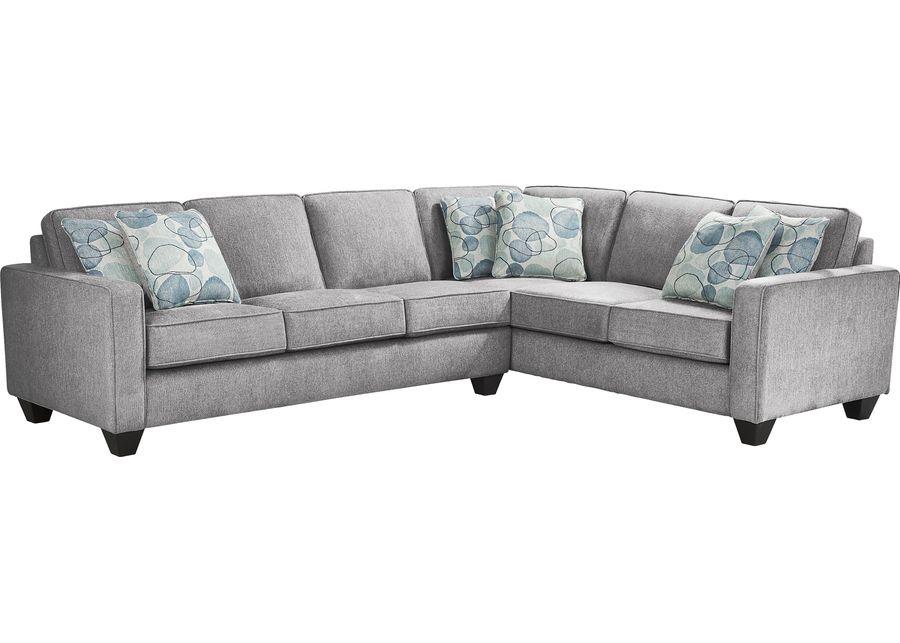 Alanis Bay Gray 6 Pc Sectional Living Room