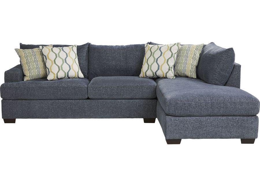 Briar Street Blue Chenille 5 Pc Sectional Living Room