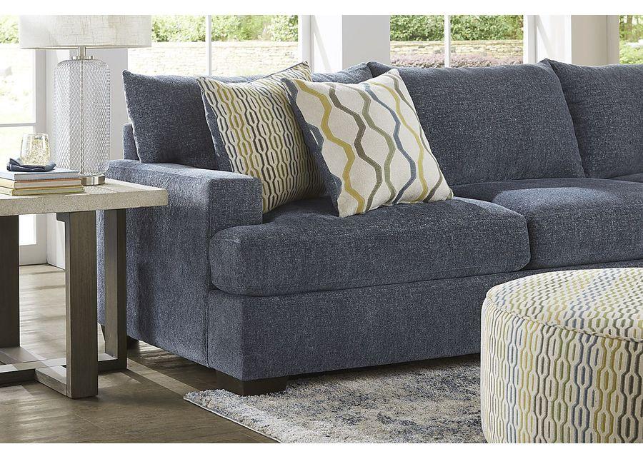 Briar Street Blue Chenille 5 Pc Sectional Living Room