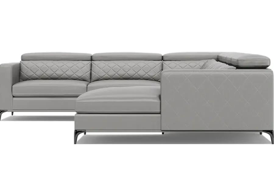 Via Sorrento Platinum 4 Pc Sectional