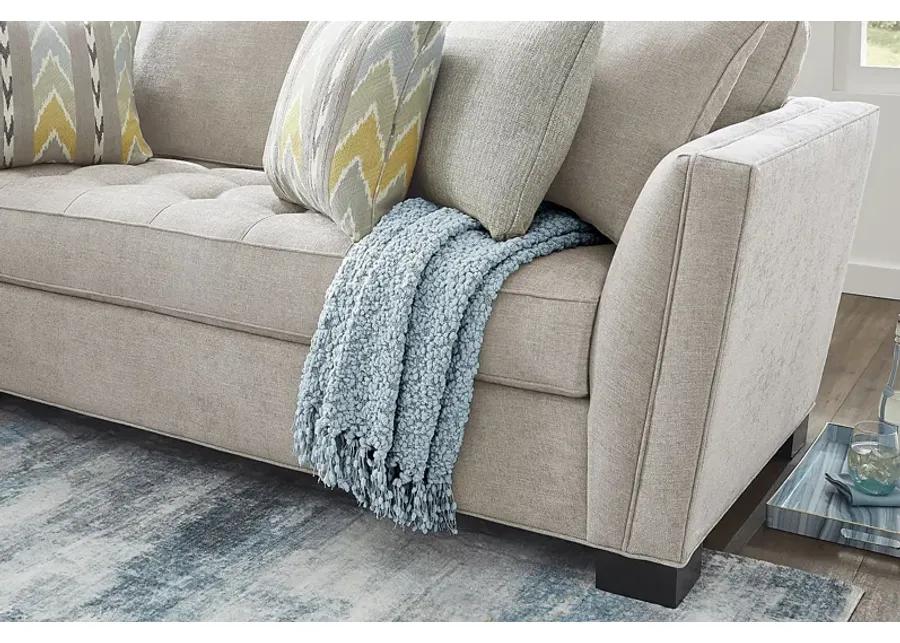 Calvin Heights Mushroom Textured 2 Pc Sectional