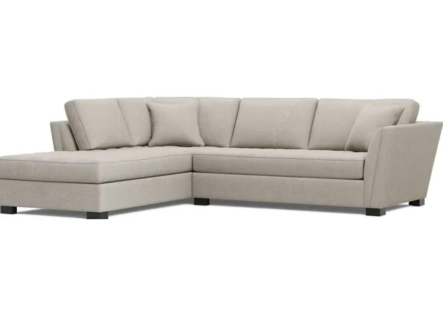 Calvin Heights Mushroom Textured 2 Pc Sectional