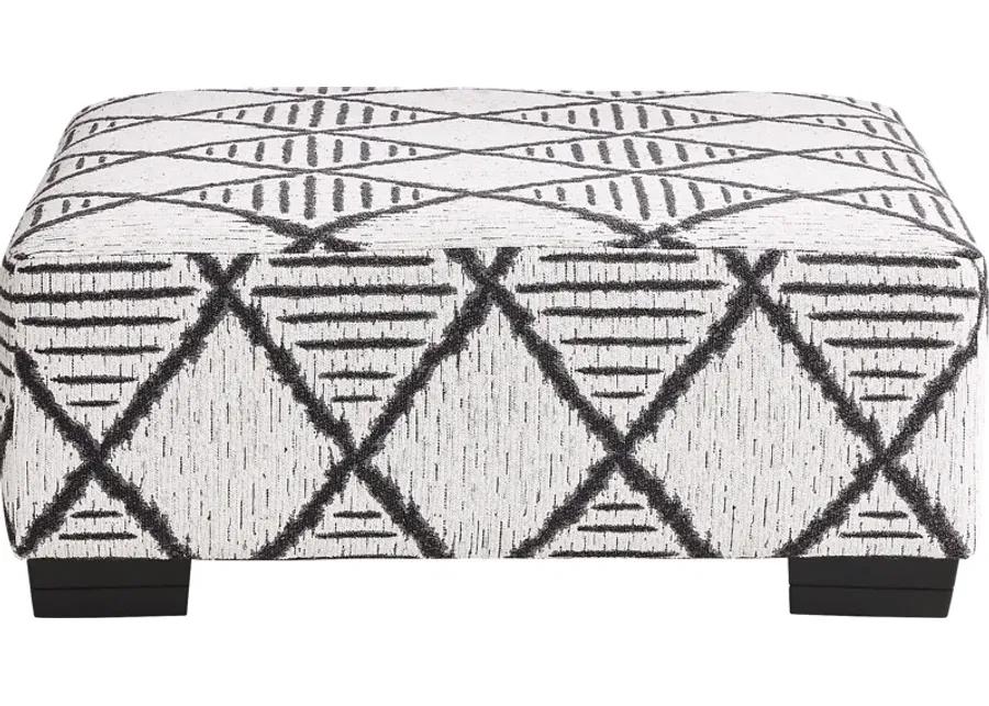 Highland Square Black Cocktail Ottoman