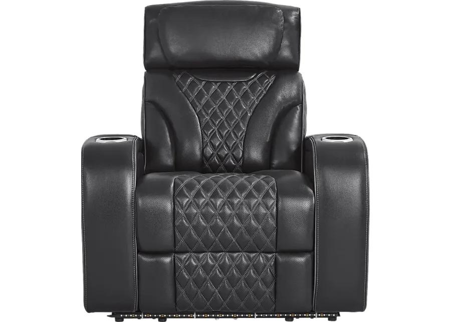 Horizon Ridge Black Leather 8 Pc Living Room with Triple Power Reclining Sofa