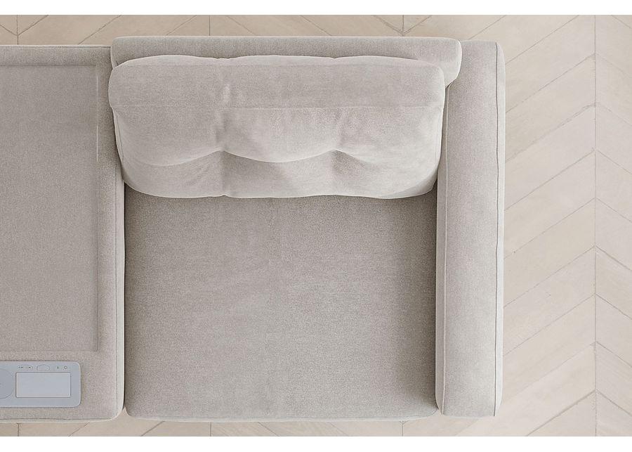 ModularOne Beige 7 Pc Sleeper Sectional with Media Consoles