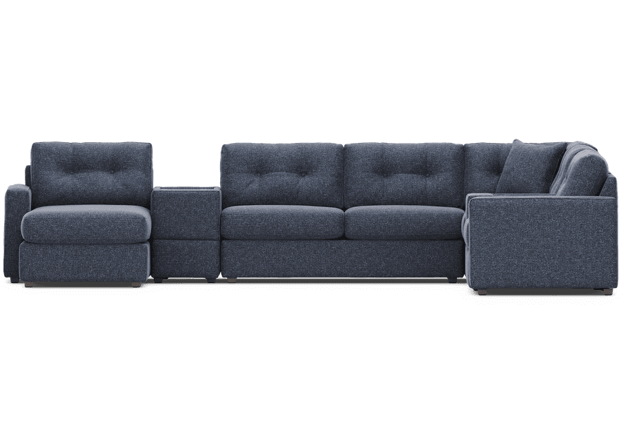 ModularOne Navy 7 Pc Sleeper Sectional