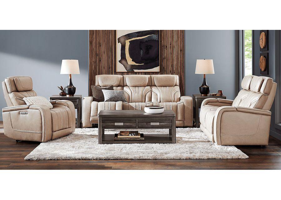 Southlake Sand 8 Pc Living Room with Triple Power Reclining Sofa