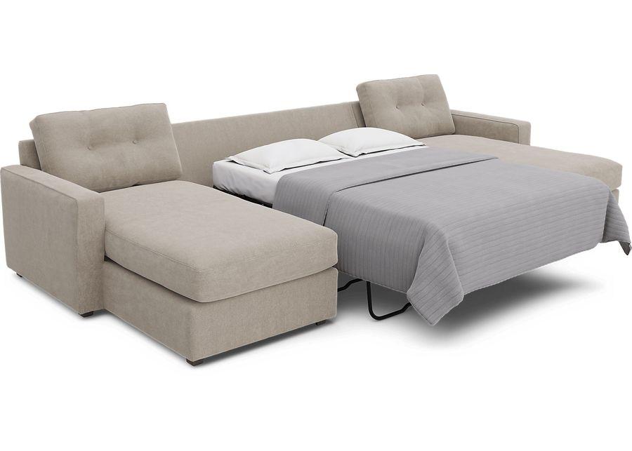 ModularOne Beige 3 Pc Gel Foam Sleeper Sectional