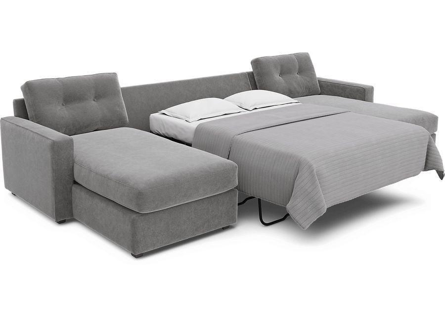 ModularOne Gray 3 Pc Gel Foam Sleeper Sectional