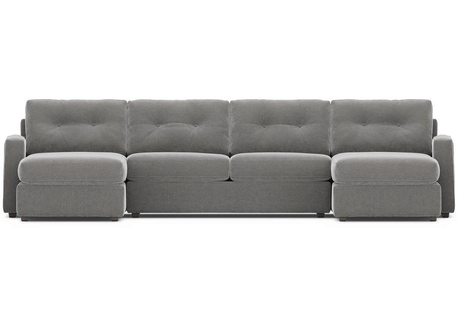 ModularOne Gray 3 Pc Gel Foam Sleeper Sectional