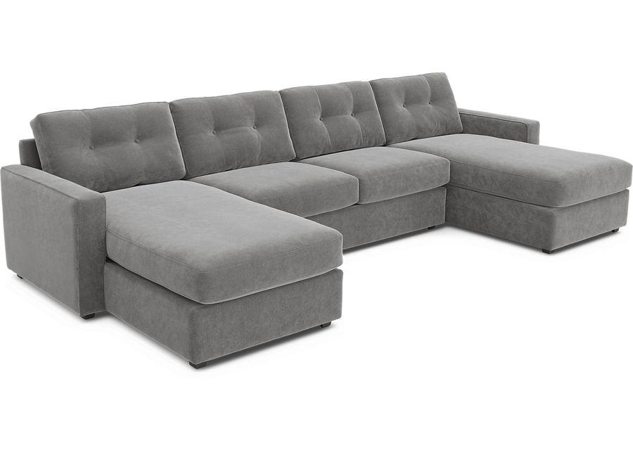 ModularOne Gray 3 Pc Gel Foam Sleeper Sectional