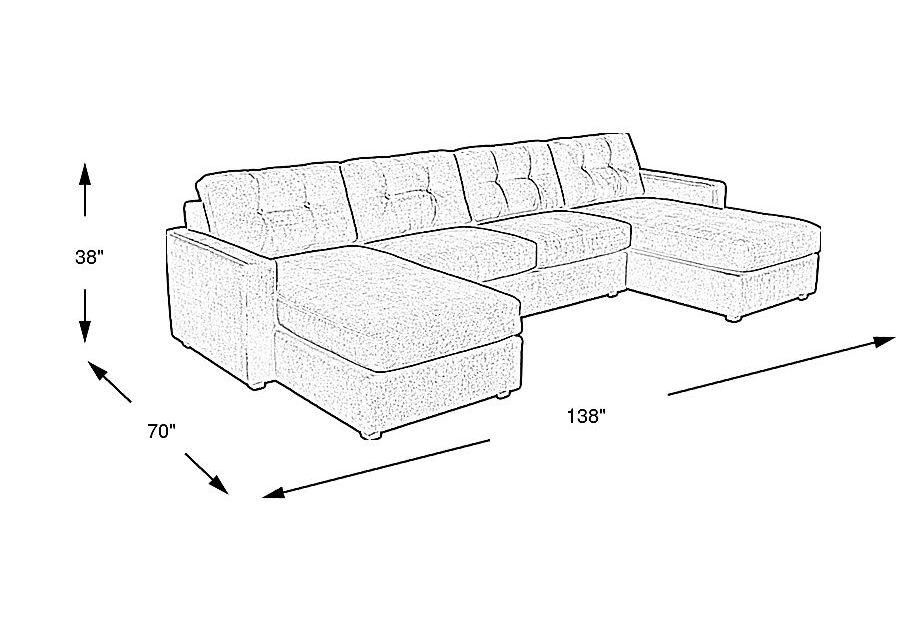 ModularOne Merlot 3 Pc Sleeper Sectional