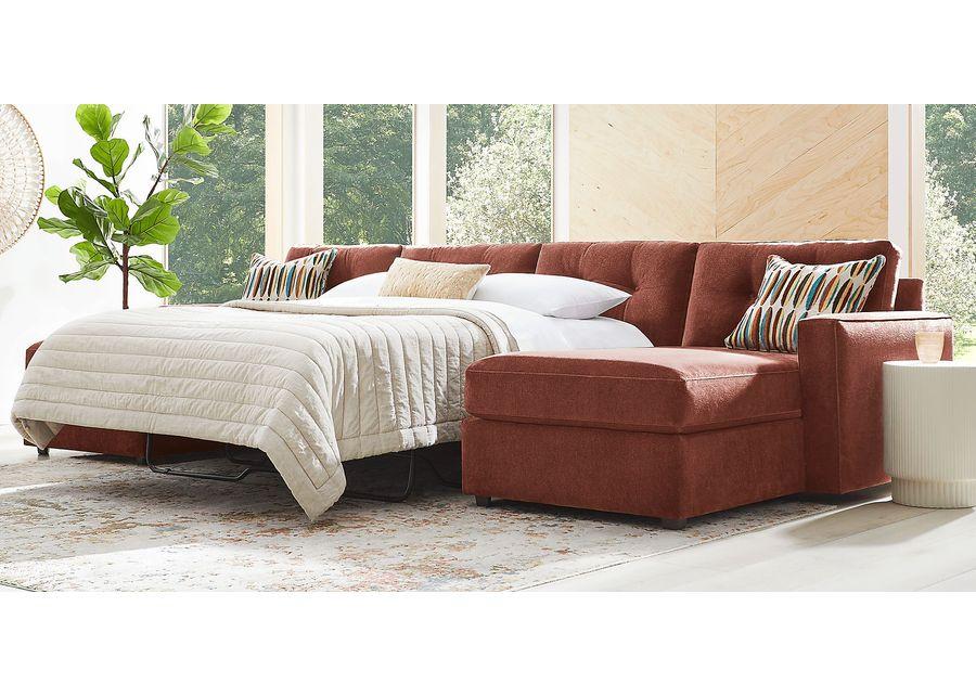 ModularOne Merlot 3 Pc Sleeper Sectional