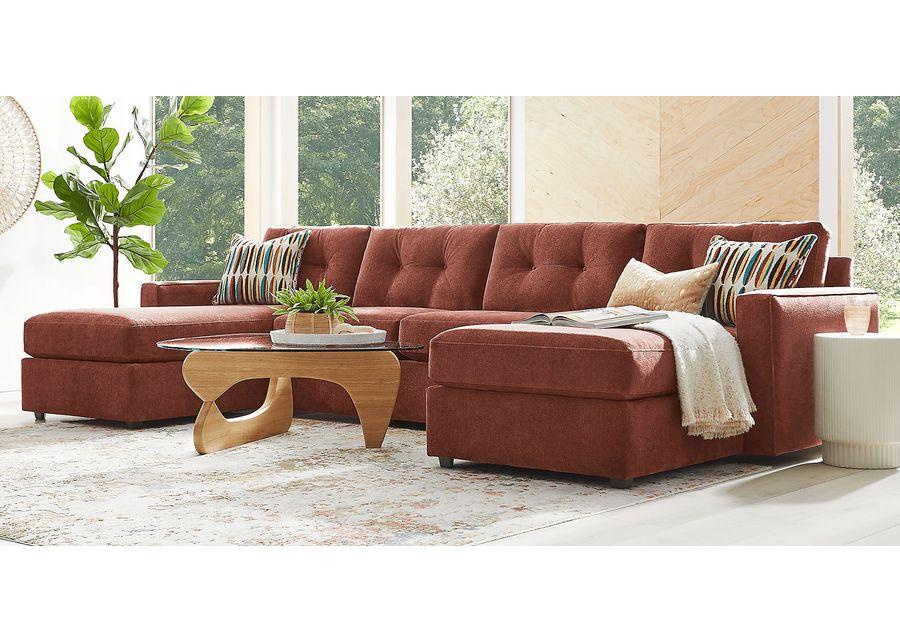 ModularOne Merlot 3 Pc Sleeper Sectional