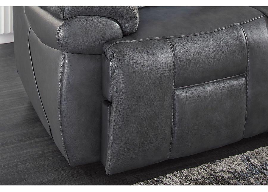 Eastmann Gray Leather 3 Pc Triple Power Reclining Living Room with Air Massage