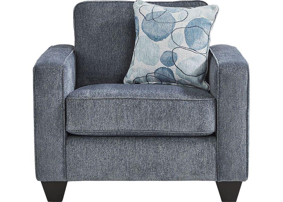 Alanis Bay Blue 8 Pc Living Room