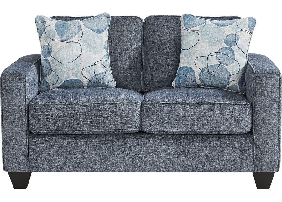 Alanis Bay Blue 8 Pc Living Room