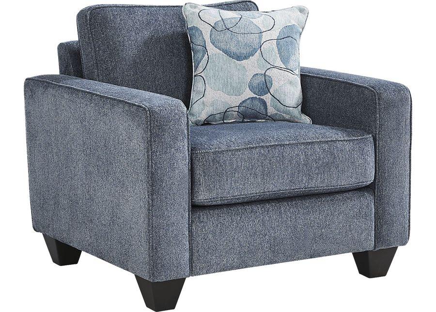 Alanis Bay Blue 8 Pc Living Room