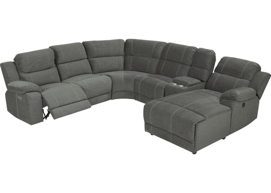 Prescott Point Gray 9 Pc Power Reclining Sectional Living Room