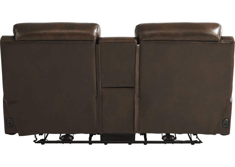 Barolo Brown Leather 2 Pc Triple Power Reclining Living Room with Massage and Heat