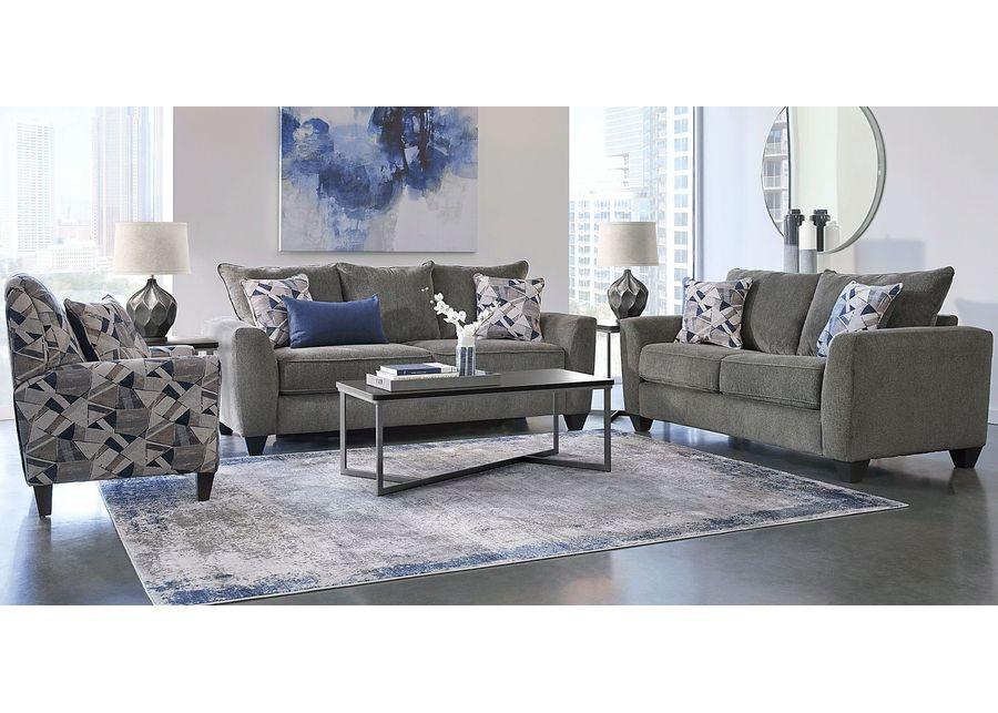 Sandia Heights Gray 7 Pc Living Room