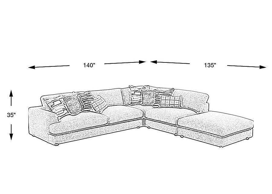 Montecito Charcoal 4 Pc Sectional