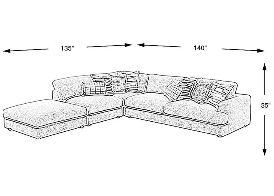 Montecito Charcoal 4 Pc Sectional