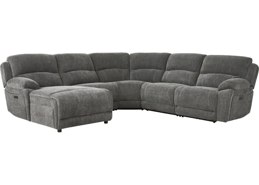 Douglas Park Charcoal 8 Pc Dual Power Reclining Sectional Living Room