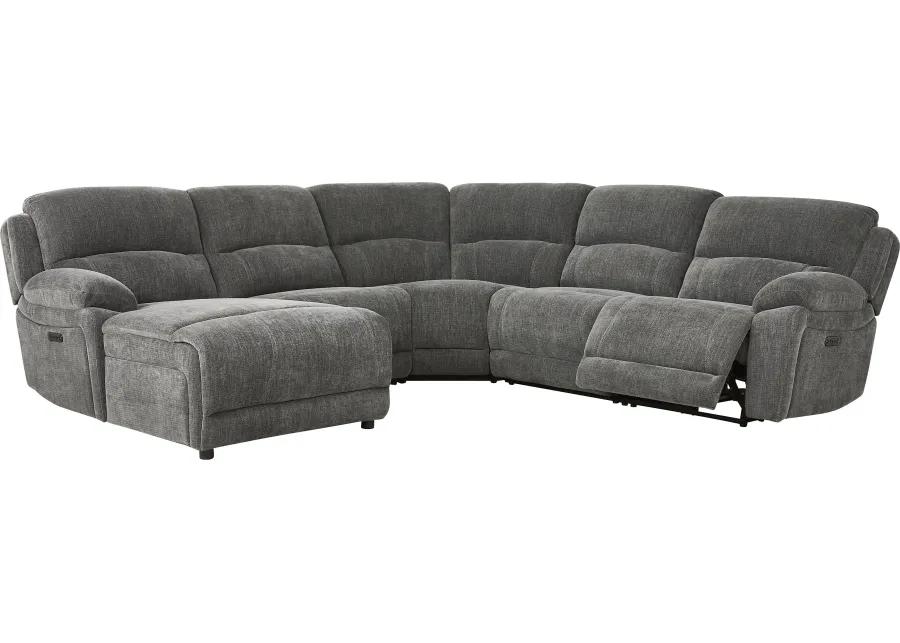 Douglas Park Charcoal 8 Pc Dual Power Reclining Sectional Living Room