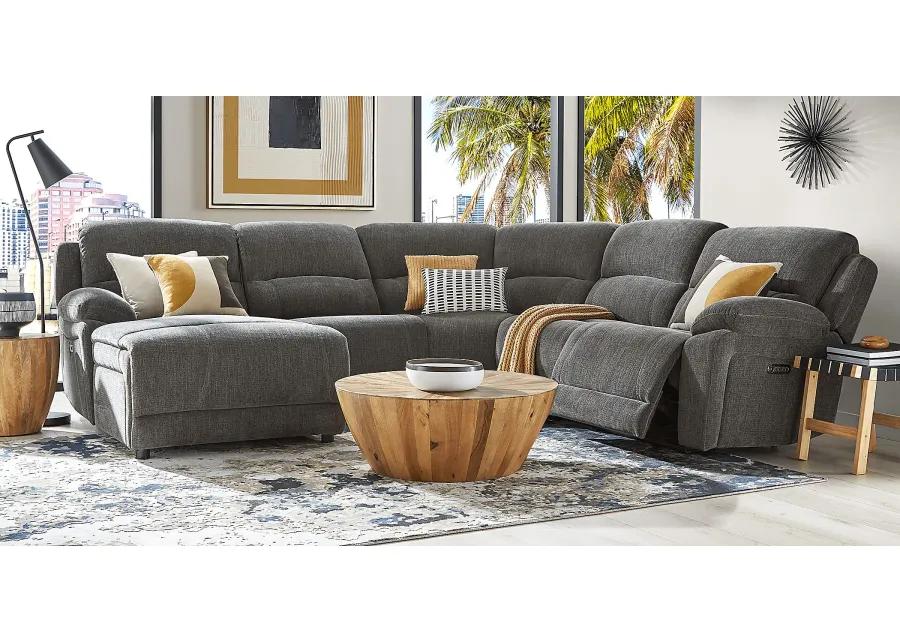 Douglas Park Charcoal 8 Pc Dual Power Reclining Sectional Living Room