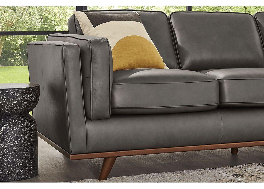 Duluth Gray Leather 8 Pc Living Room