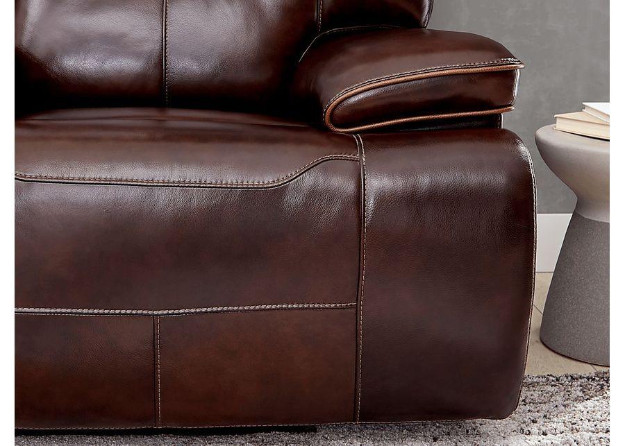 Caletta Way Merlot Leather 3 Pc Dual Power Reclining Sectional