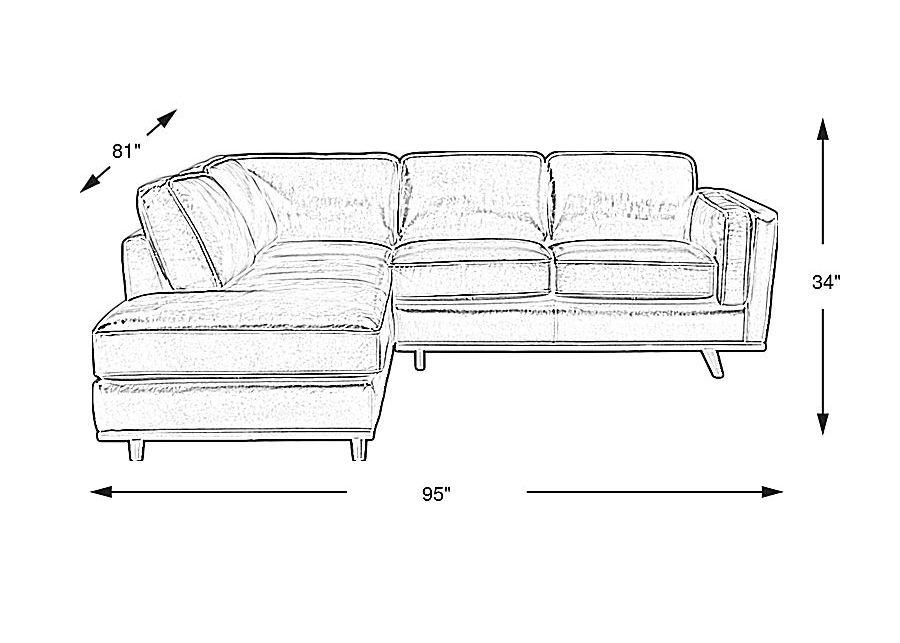 Duluth Caramel Leather 2 Pc Sectional