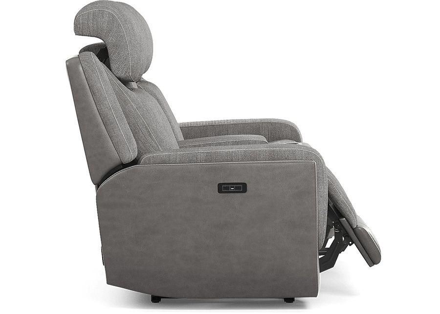 State Street Gray 7 Pc Dual Power Reclining Living Room