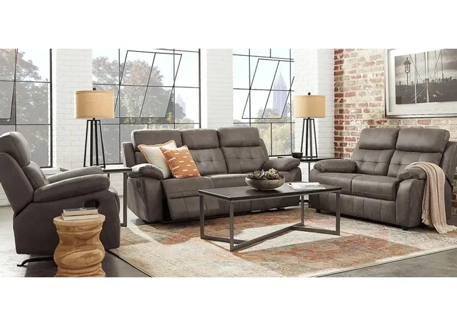 Hanton Heights Slate 6 Pc Living Room with Reclining Sofa