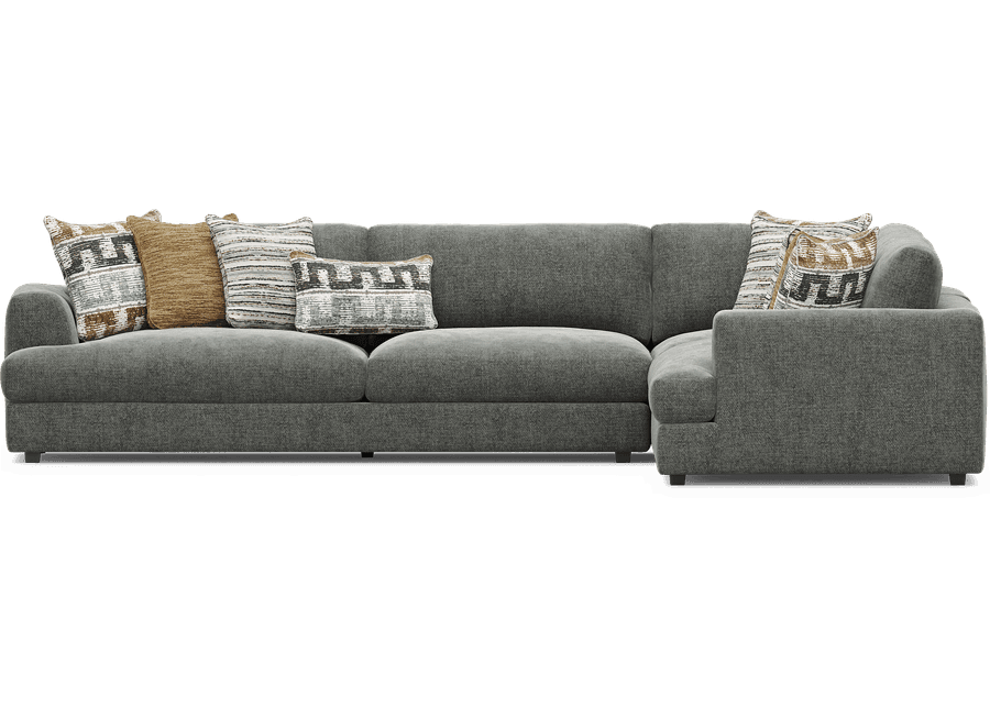 Montecito Charcoal 6 Pc Sectional Living Room