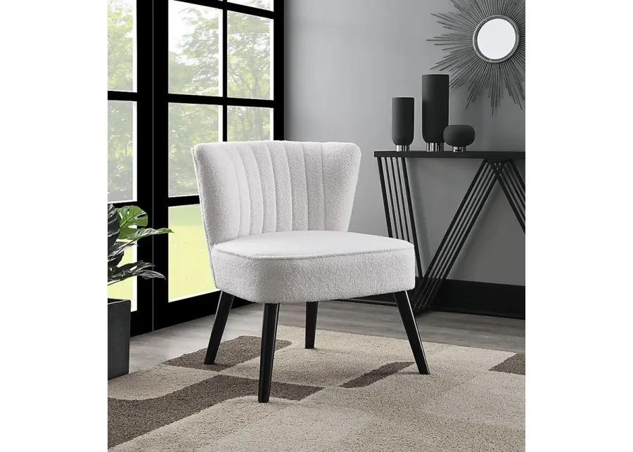 Glebe White Accent Chair