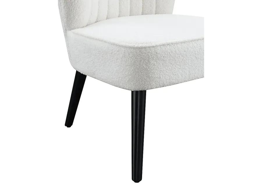 Glebe White Accent Chair