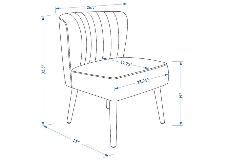 Glebe White Accent Chair