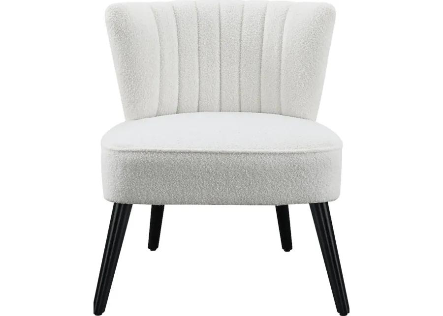 Glebe White Accent Chair