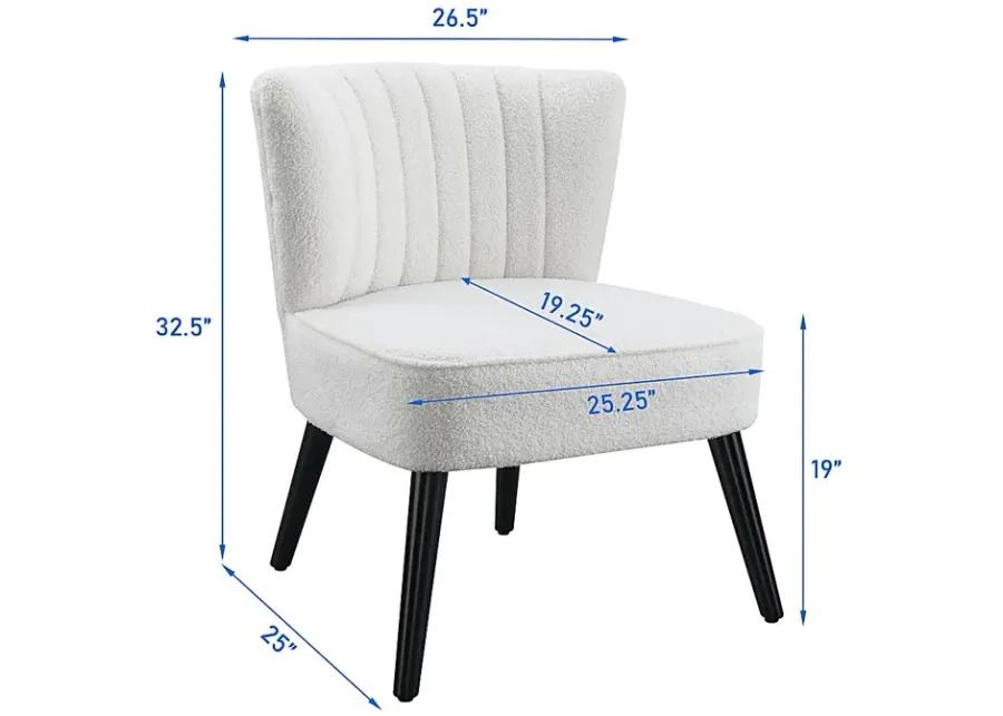 Glebe White Accent Chair