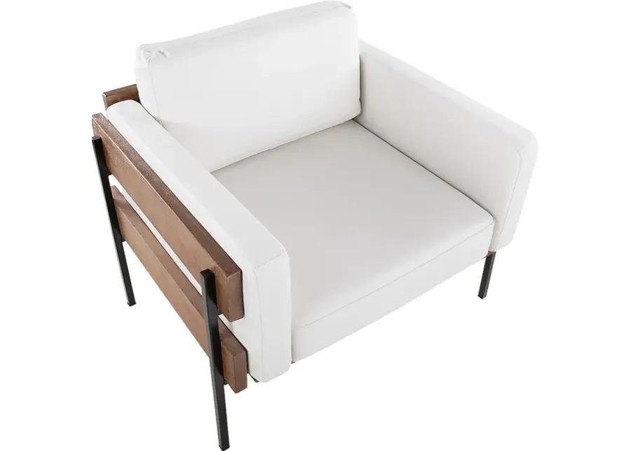 Clyburn V White Accent Chair