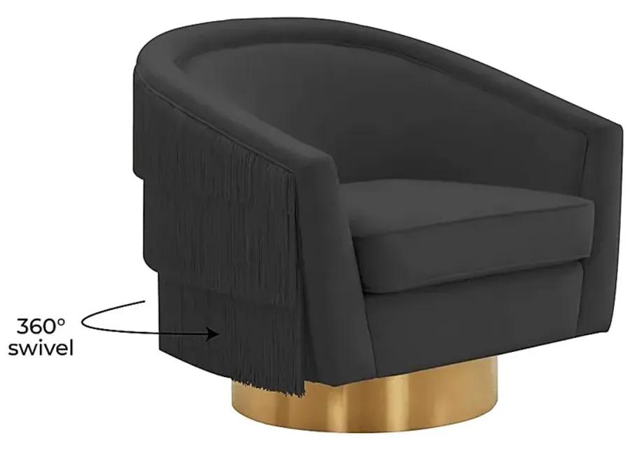 Frinella Black Accent Chair