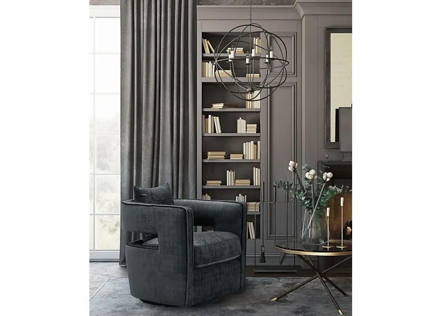 Endalyn Black Accent Chair