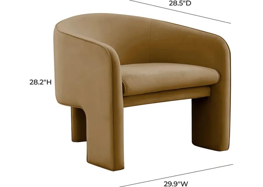 Carmain Cognac Accent Chair